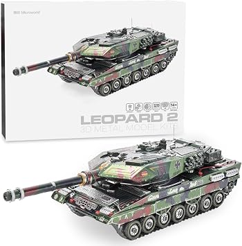 Microworld 3D Metal Puzzles, Tank 3D Metal Model Kits, 3D Puzzles for Adults, DIY Assembly Puzzle Brain Teasers Hand Craft