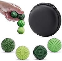 luckdoor Silicone Magnetic Balls Fidget Toys 4PCS, Stress Relief Sensory for ADHD Autism Anxiety, Textured Desk Gadgets Stocking Stuffers Adults Teens