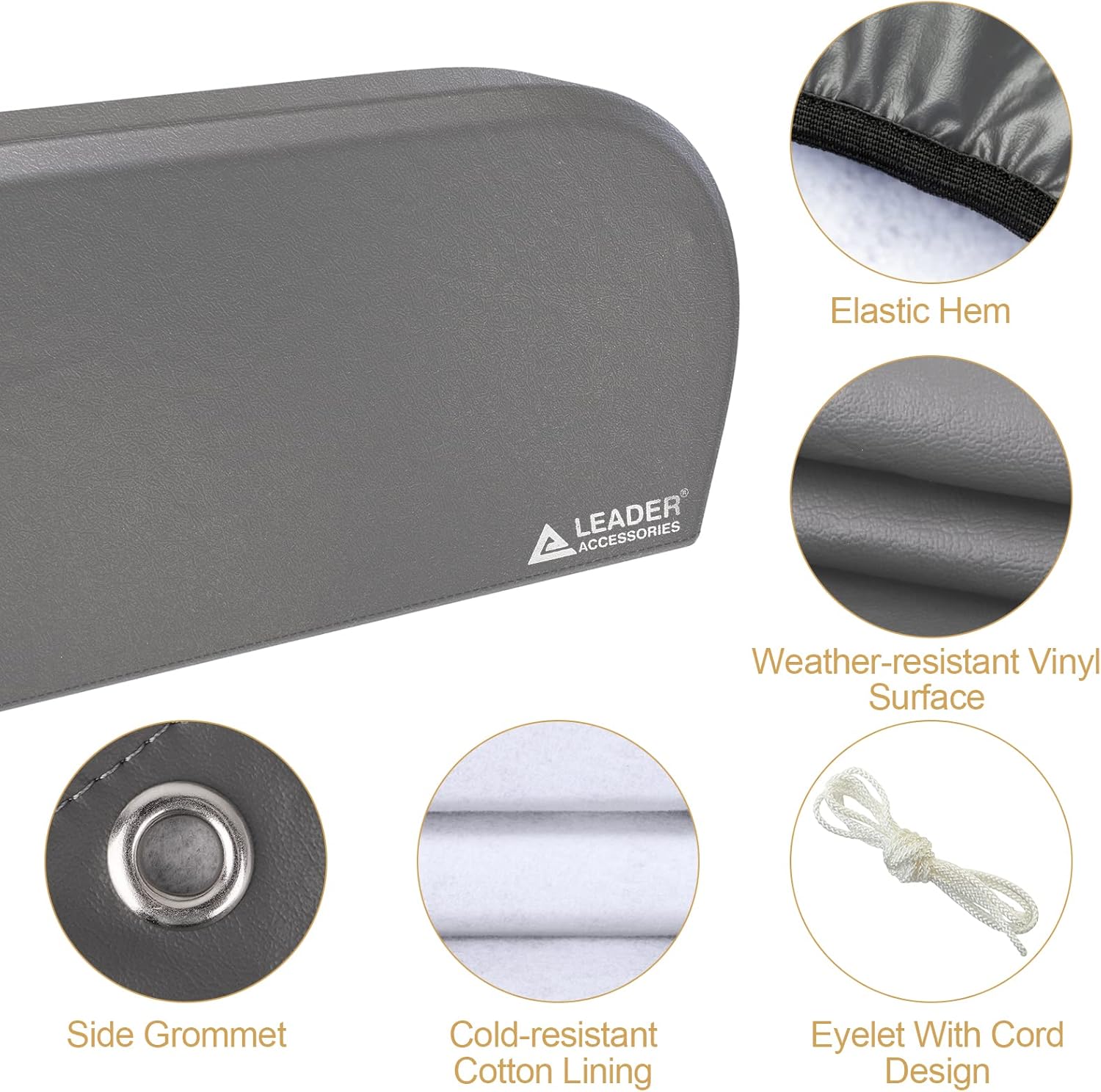 Leader Accessories Double Axle RV tire Cover Fits Diameter 27"-29", Dual Axle Wheel Covers for Camper, Truck, Trailer, Waterproof, 2pcs/Pack, Grey