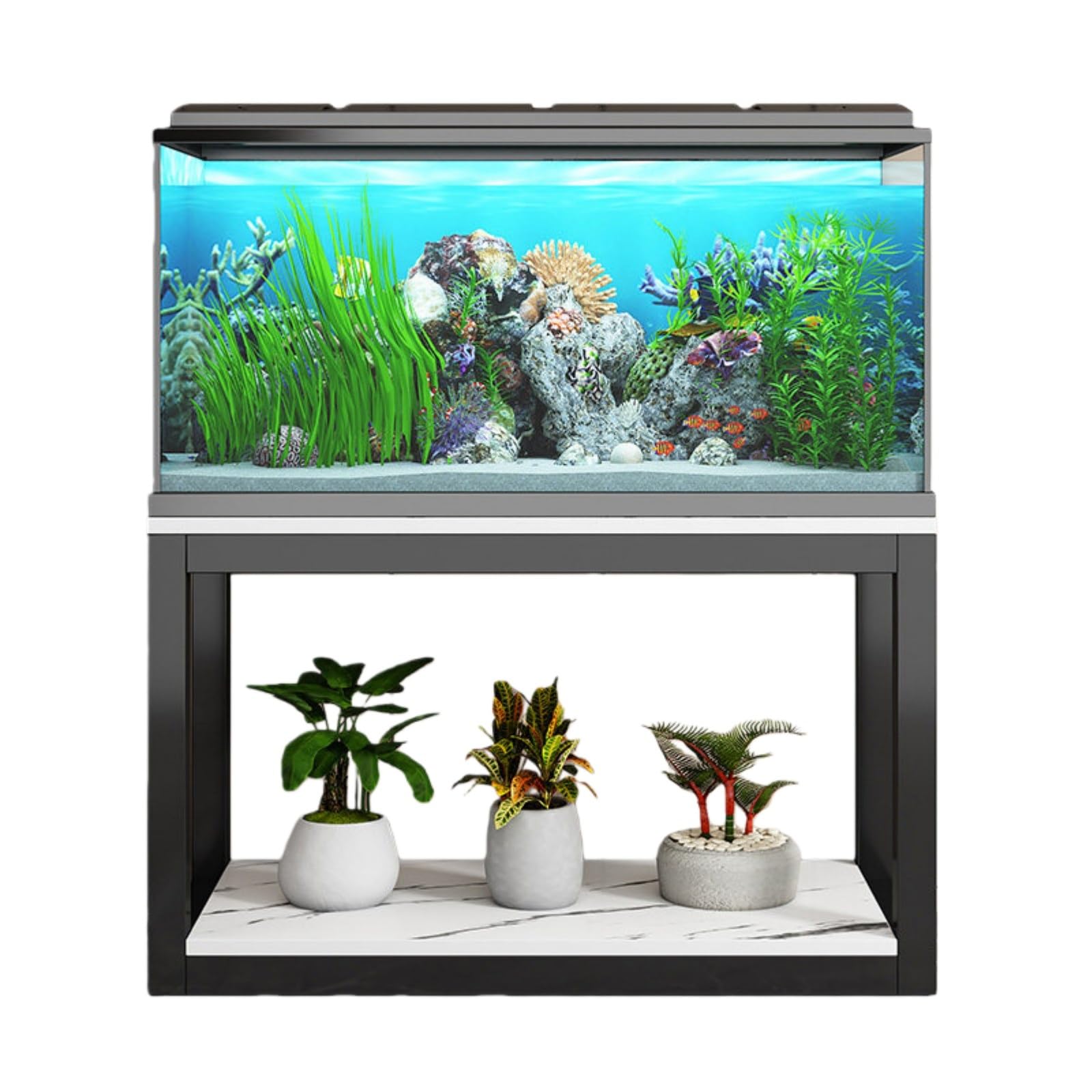 Support pour aquarium à double couche pour salon étagère robuste