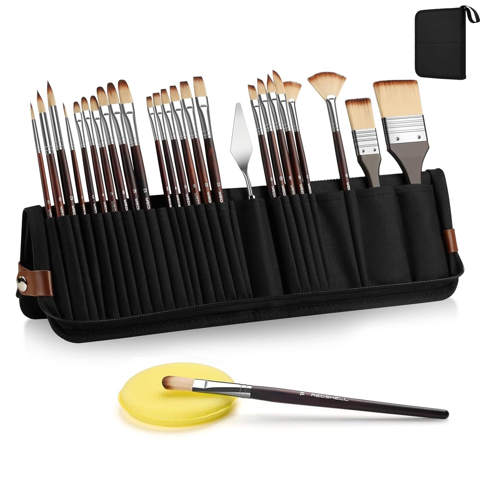 Aniyoo 26 PCS Art Paint Brush Set & Acrylic Paint Brush Set