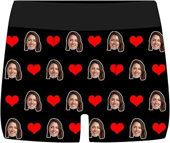 Personalized Funny Boxers Briefs for Men, Custom Underwear with Multi Face Photo