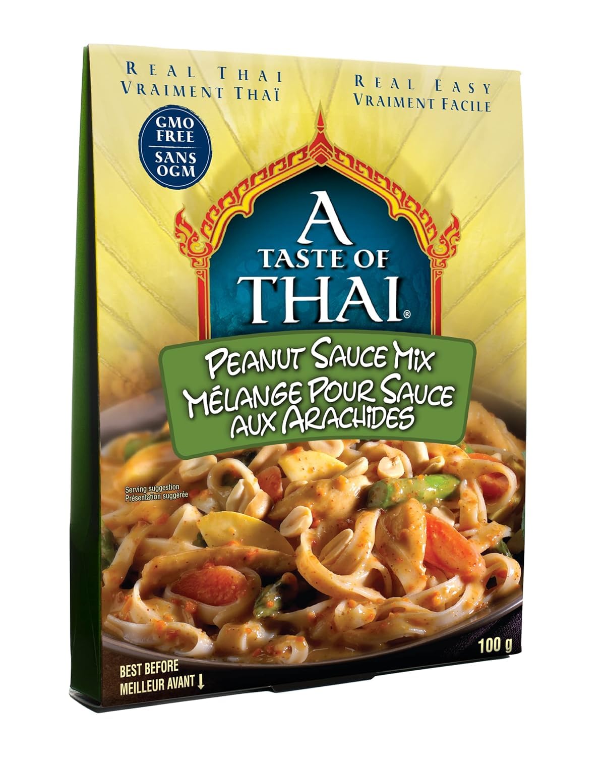 A Taste of Thai Peanut Sauce Mix Packets | Authentic Thai-Style Sauce with Ground Peanuts & Traditional Spices | Ready in Minutes | No Artificial Flavors | Non-GMO, Gluten-Free – 3.5 oz