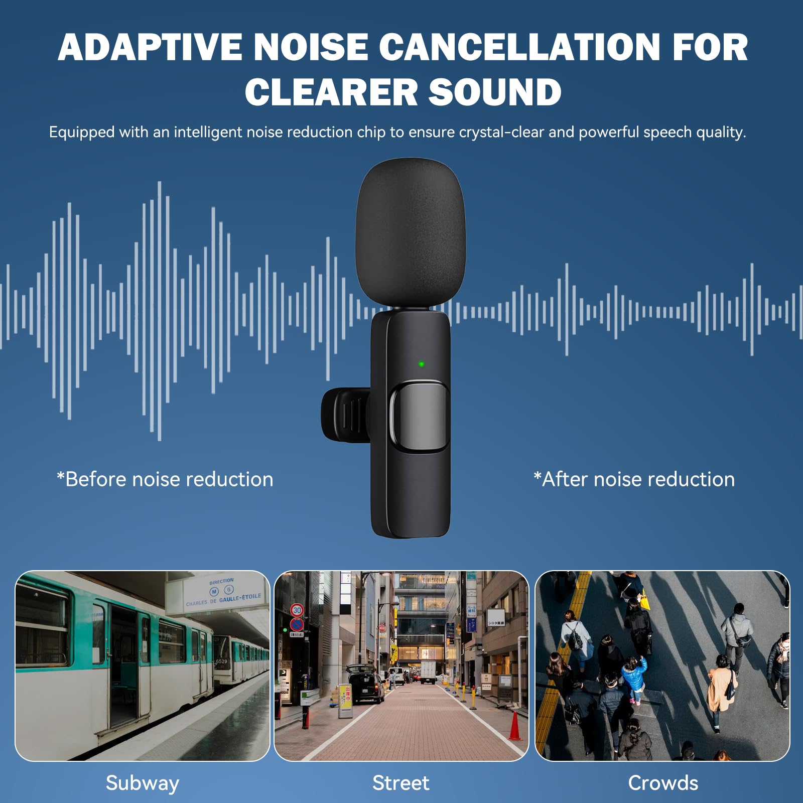 Lavalier Microphone for Phone Android 2 Mini Lapel Microphones for Video Recording Clip on Dual Mics with Noise Reduction for Vlog Interview Plug and Play - Image 2