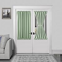 Vista 121 de Cortinas Dwcn para puerta, con bolsillo para barra Blanco grisáceo