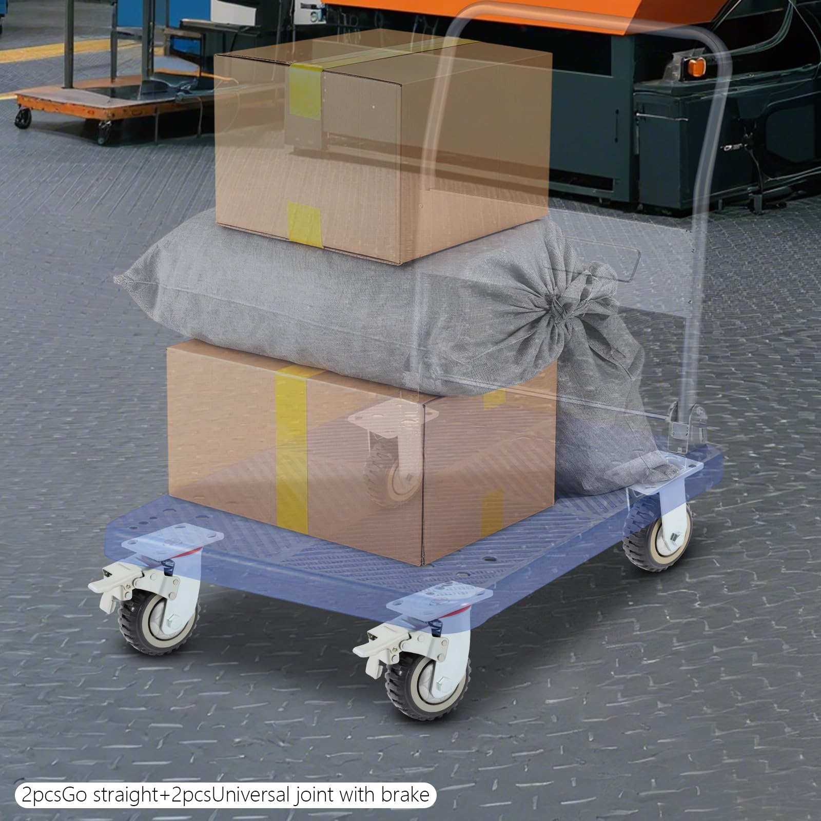 Zestaw 4 kółek transportowych 5 cali, praktyczne rolki do 150 kg