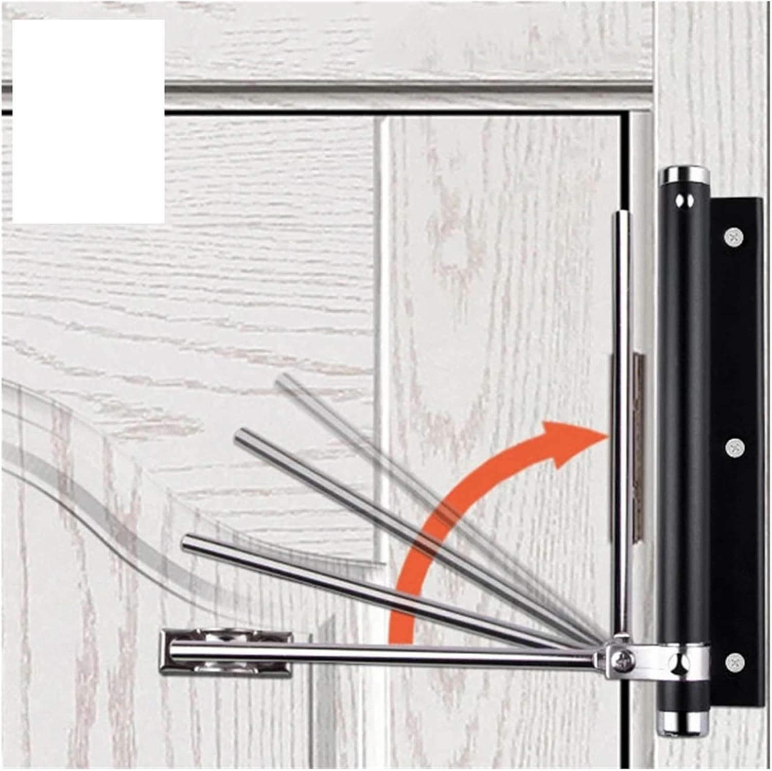 Adjustable Door,Closer Automatic Spring Soft Close Fire-Proof,Heavy Duty Hardware(Black)