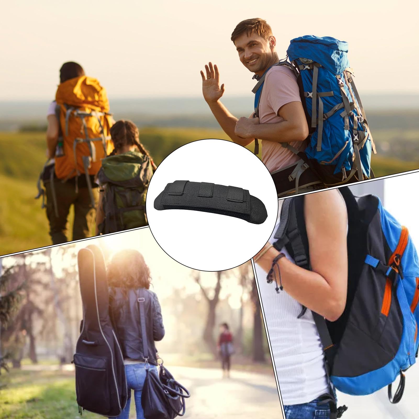 Coussinets D'épaule Pour Sac à Dos - Lot De 2, Rembourrage Confort, Sangle Réglable, Pour Sport Et Voyage