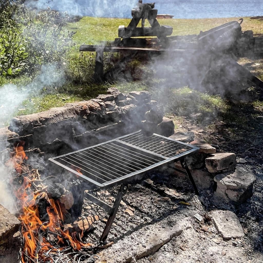 Griglia argentina di lusso, in ferro argentino, barbecue Parrilla Asado, griglia Sor Pampa, design pieghevole