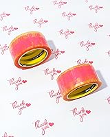 Vista 3 de LLPT Cinta de embalaje con impresión de agradecimiento de 1.88 pulgadas x 65 yardas cada uno, paquete de 8 sellos de seguridad resistentes de alta