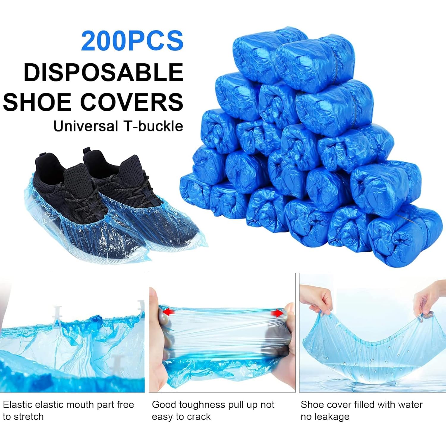 Máquina automática para cubrir zapatos con 200 piezas de cubrezapatos, desechables, portátiles, automáticas, para el hogar, oficina, fábrica, antideslizante y resistente al agua