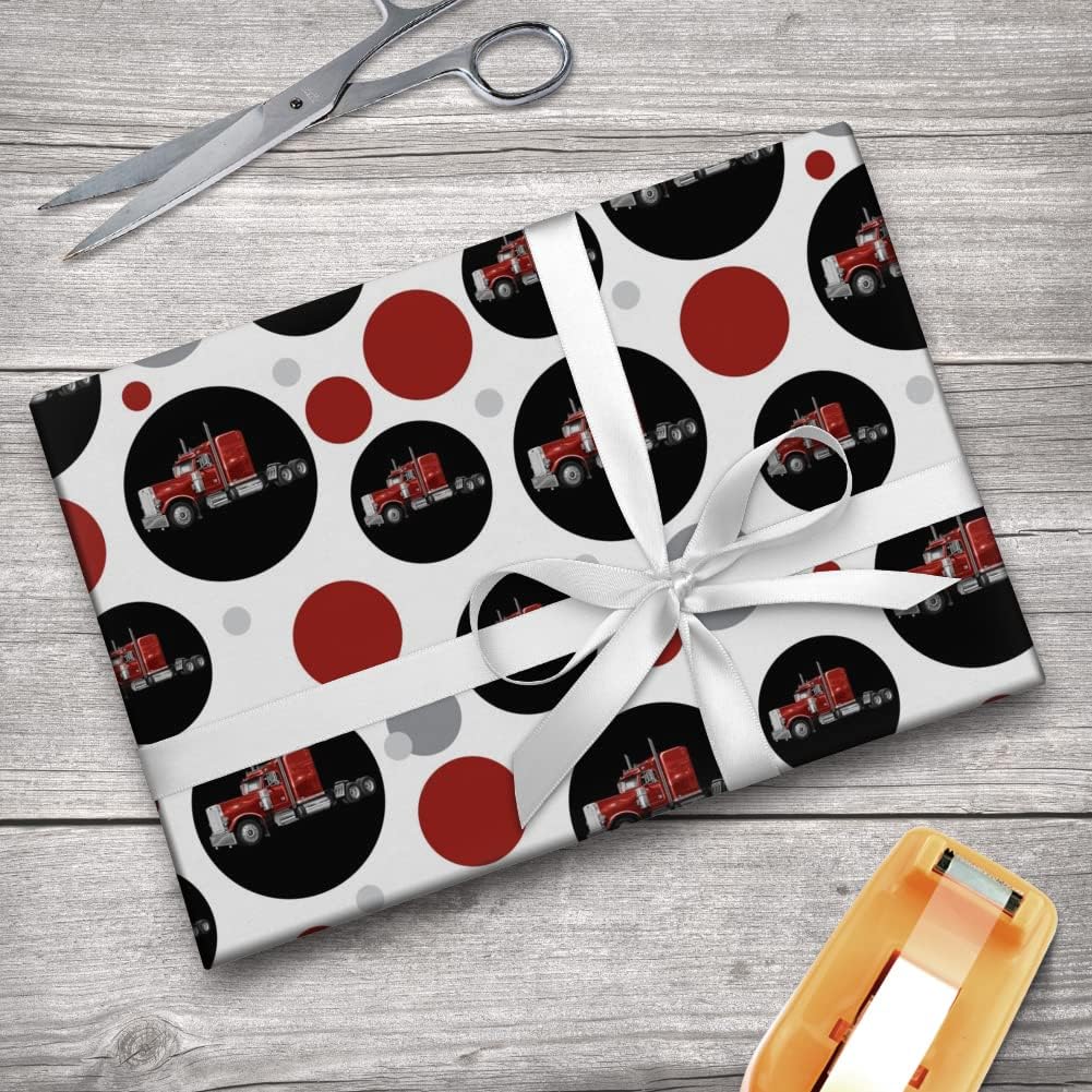 GRAPHICS & MORE Semi Tractor Trailer Truck Trucker Gift Wrap Wrapping Paper Roll