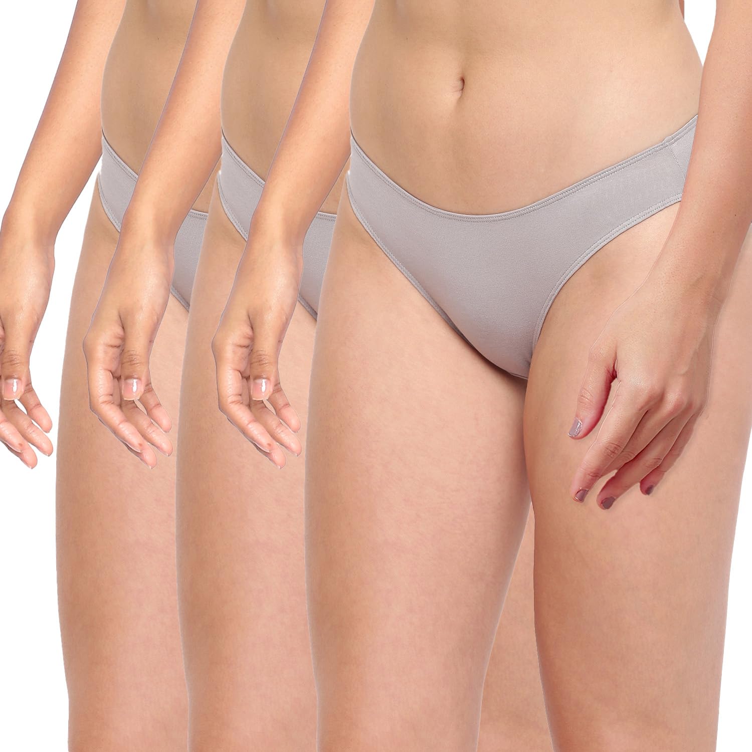 la intimo BASIICS Grace Well Antimicrobial Bikini Brief Panty for Women (Pack of 3)-picture-29
