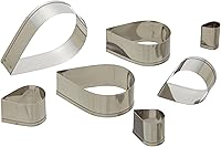 Vista 21 de Ateco juego de cortadores cuadrados de doble cara (6 unidades)