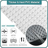 Vista 5 de Paquete de 8 alfombrillas disuasorias para gatos para exteriores e interiores, tapetes de entrenamiento disuasorio para mascotas, mantiene alejados