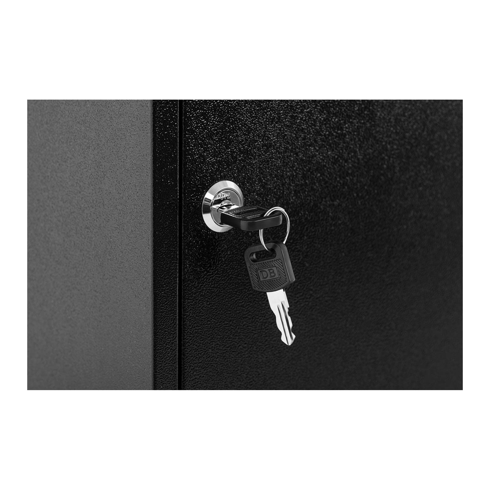 Boîte À Clés Armoire Placard Clef Clefs Cle Boite Sécurisée Coffre Avec Serrure ST-KB-200 (Capacité 200 Clés, 20 Barrettes, Serrure, 2 Clés, Tôle d’acier, Noir Mat, 200 Porte-Clés Fournis)