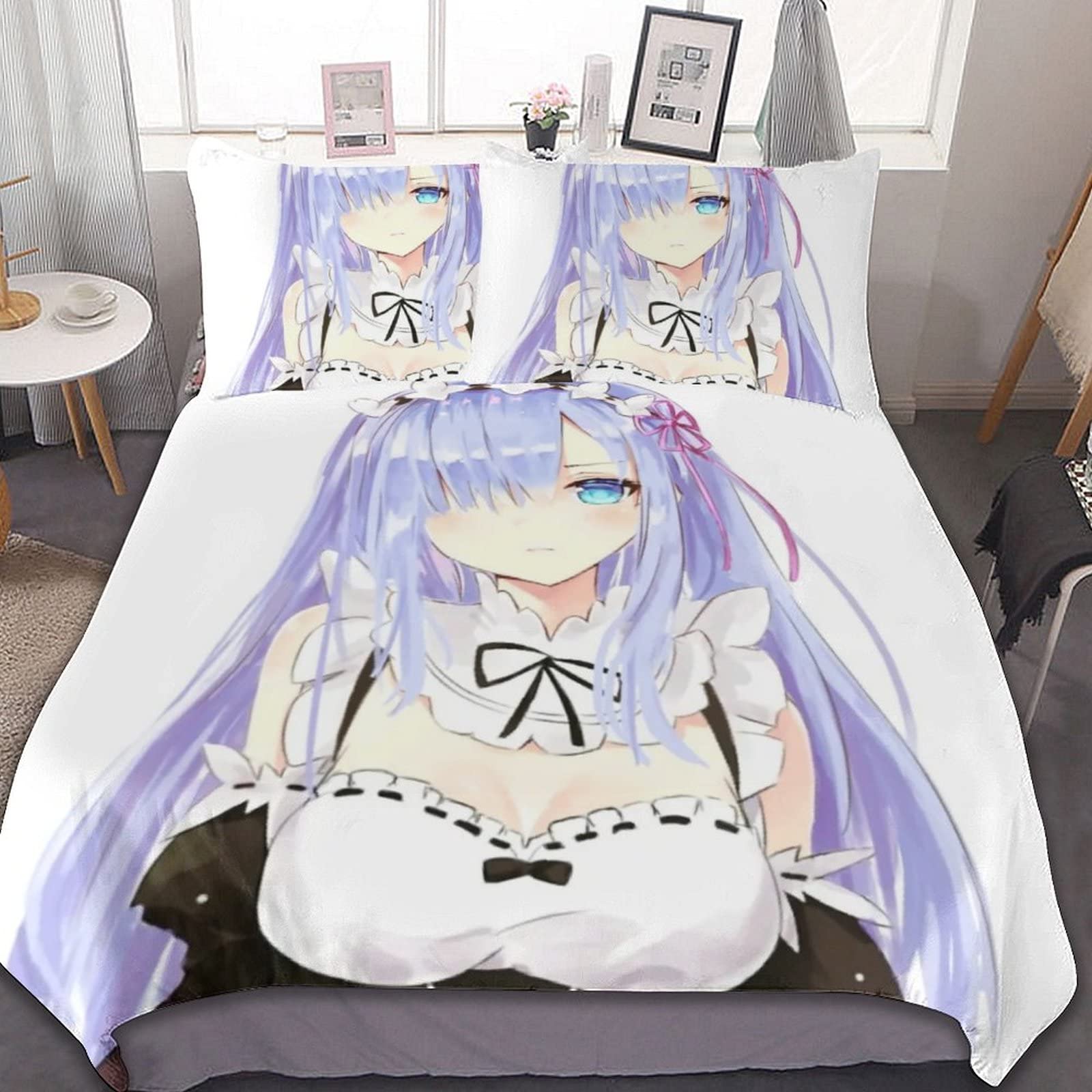 Re:ゼロから始める異世界生活 レム　シーツ Amazon｜レム Re ゼロから始める異世界生活 布団カバー3点セット