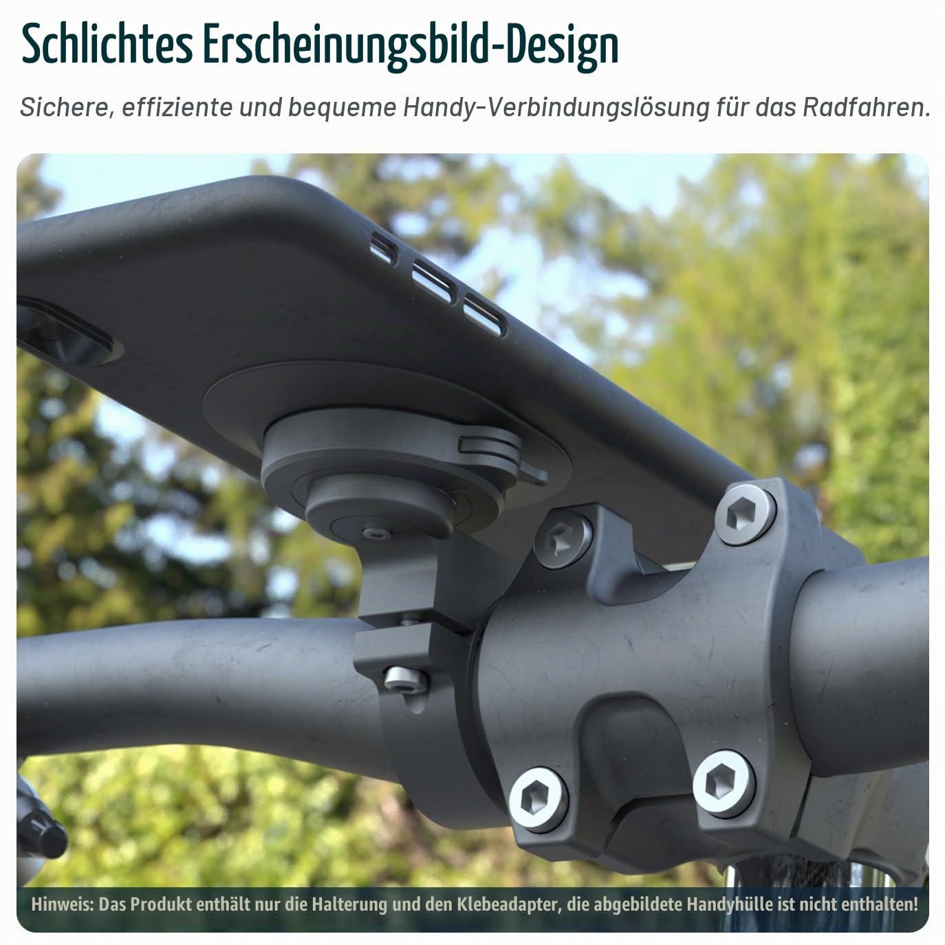 Handyhalterung Fahrrad,Rennrad Handyhalter mit universellem Adapter,Out-Front-Fahrradlenker halterung für Mountainbike, Roller,Elektrofahrrad und Motorrad Kompatibel Smartphones【Serie C - 1. Gen】