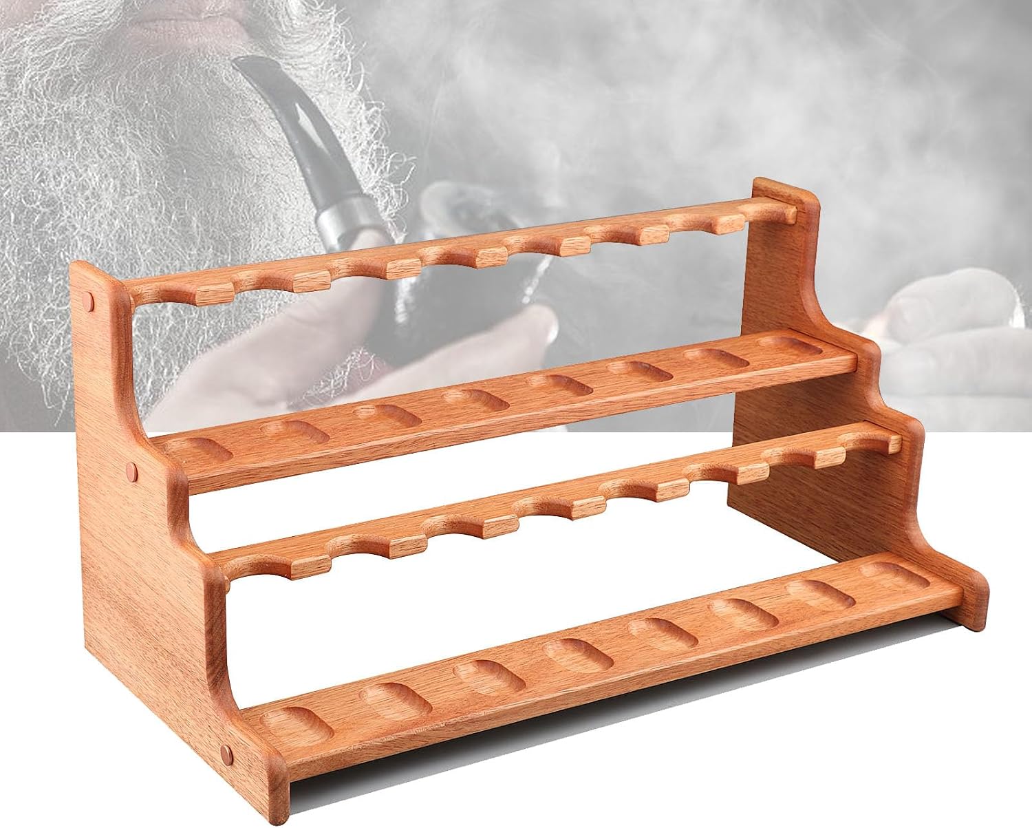 Pipe Wood Tobacco Pipe Stand Rack Holder, Portable Tobacco Smoking Pipe Stand, Pipe Holder For Most Pipes
