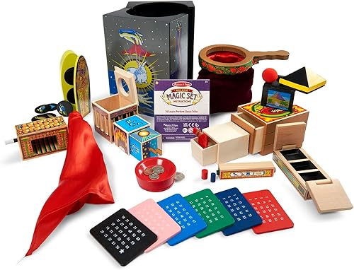 Juego de magia de madera maciza con 10 trucos clásicos Melissa & Doug Deluxe
