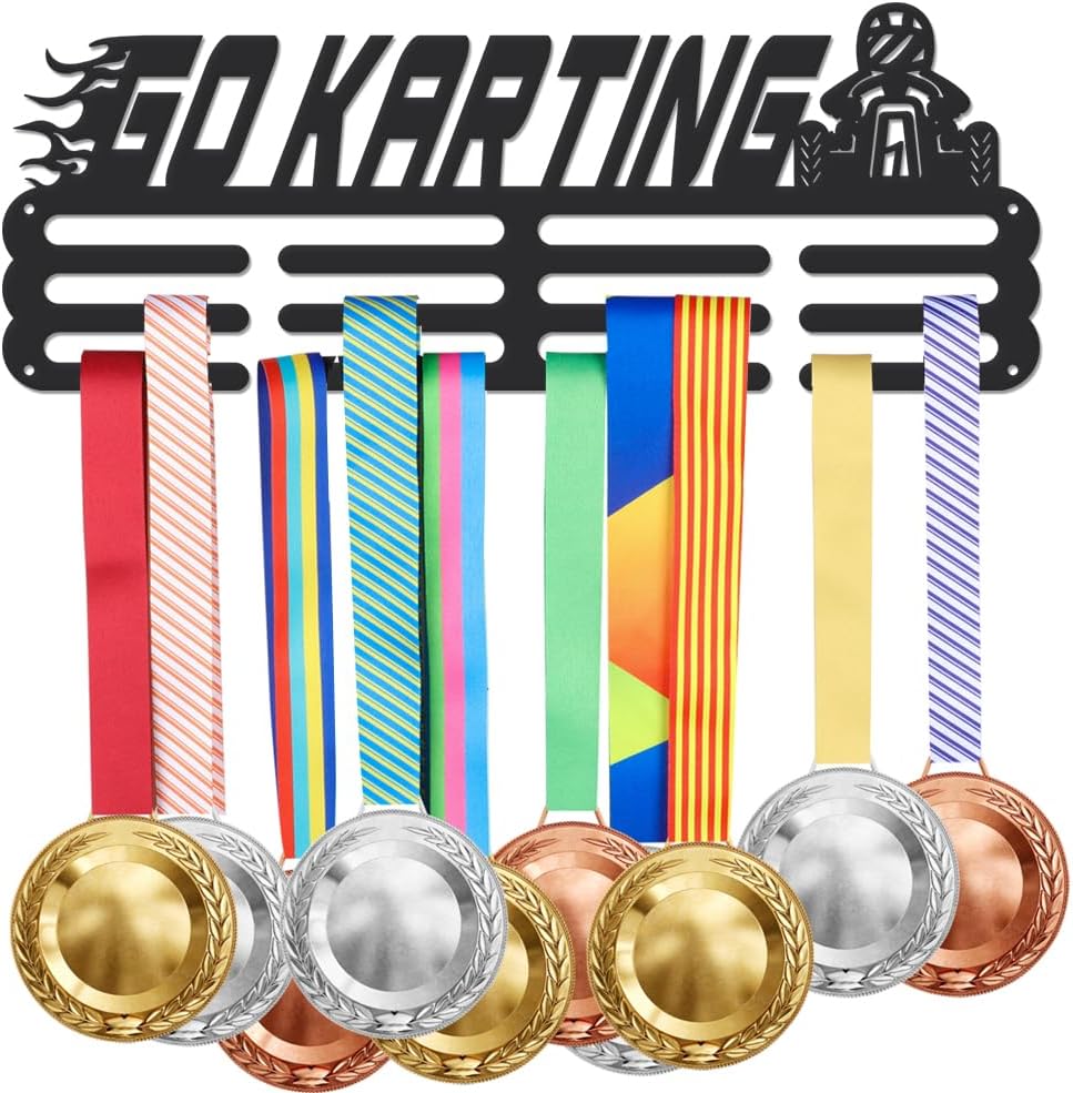 SUPERDANT Drifting Medal Holder Display Hanger Rack Frame Sturdy Black Metal Wall Mount Medal Hanger