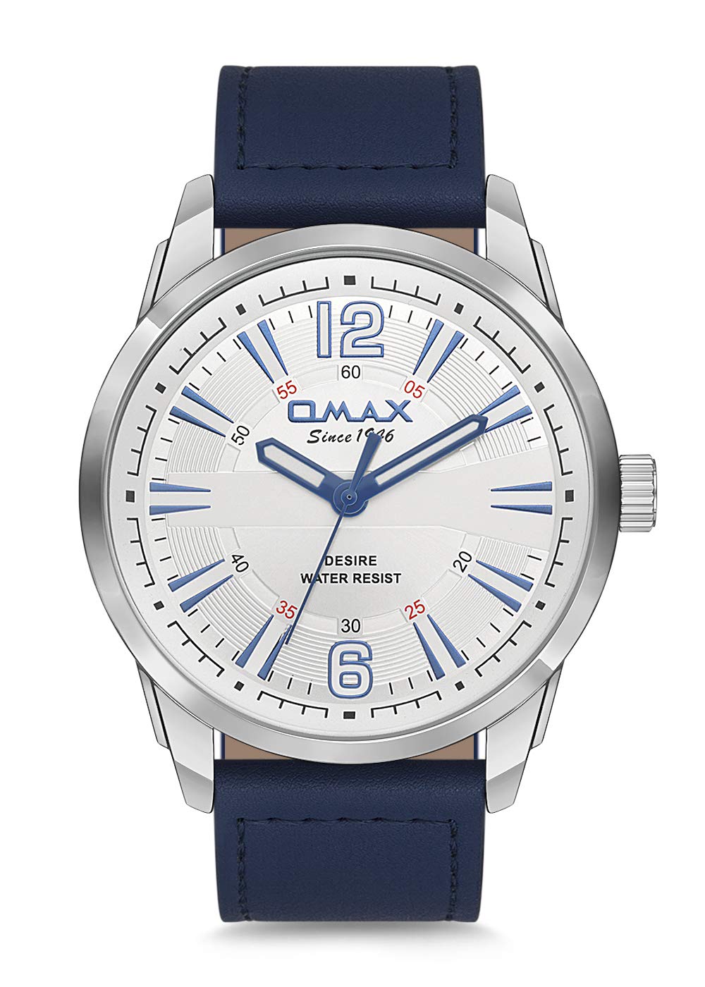 OMAX Analog Silver Dial Men’s Watch with Blue Strap - GX29P64I (B07K6DC1YX) Amazon Price History, Amazon Price Tracker