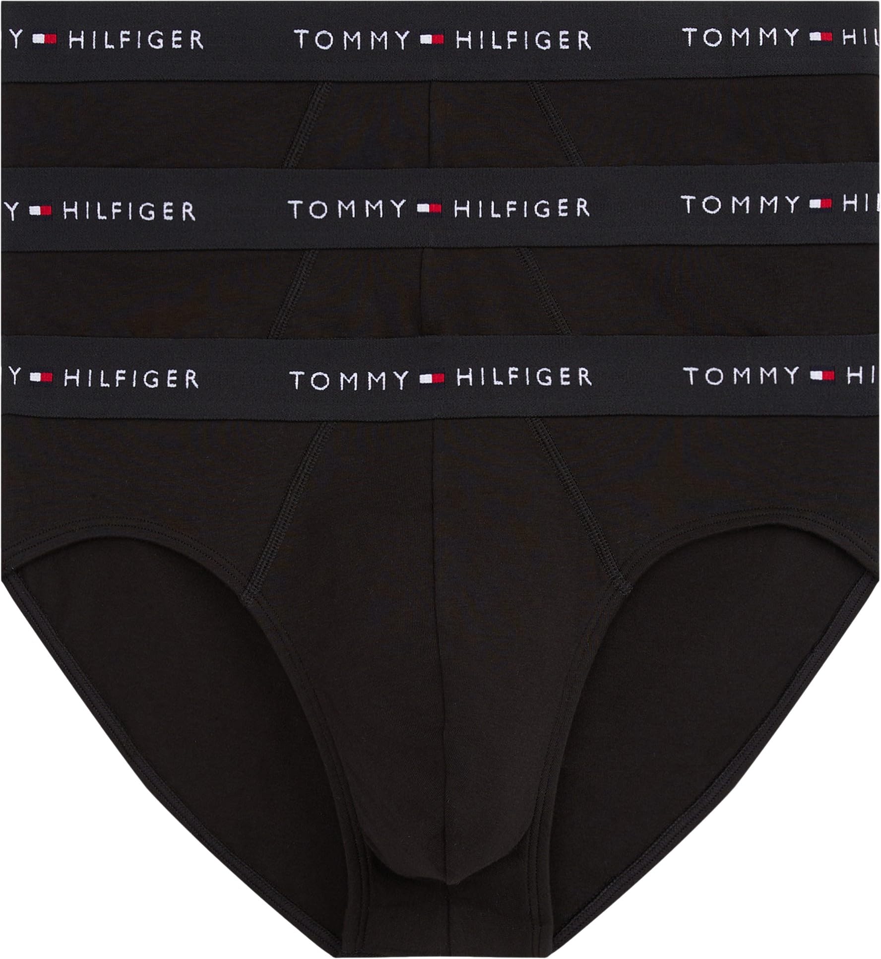TOMMY HILFIGER Men's 3P BRIEF DTM UM0UM03471, Red, L