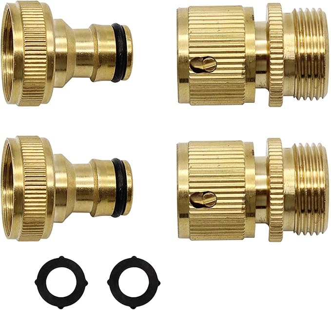 JustYit 2 Sätze Gartenschlauch Schnellkupplung 3/4 Zoll Gardena