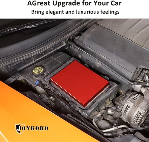 Miniatura 5 de Cubierta de la caja de fusibles anticongelante del motor de aleación de aluminio para Chevrolet Corvette C7 2014-2019 Adhesivo de ajuste del motor