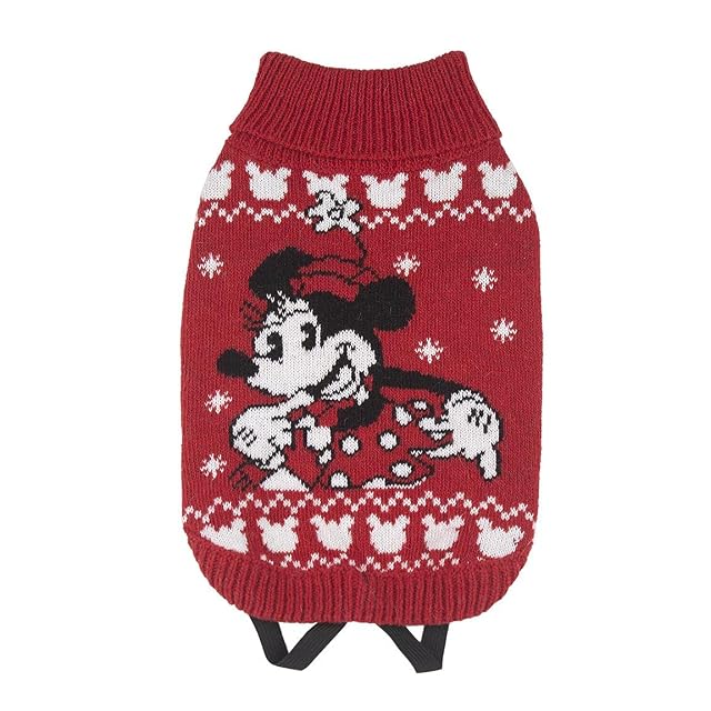 Foto 2 de 6 de Cerdá - ForFanPets - Jersey para Perro de Minnie Mouse con Diseño Navideño Tejido - Licencia Oficial Disney