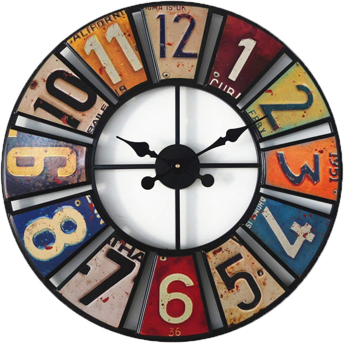 Outdoor Garden Wall Clock 23.6 inch Large Wall Clocks for Living Room Decor Quartz Movement Silent Non-Ticking Wall Clocks