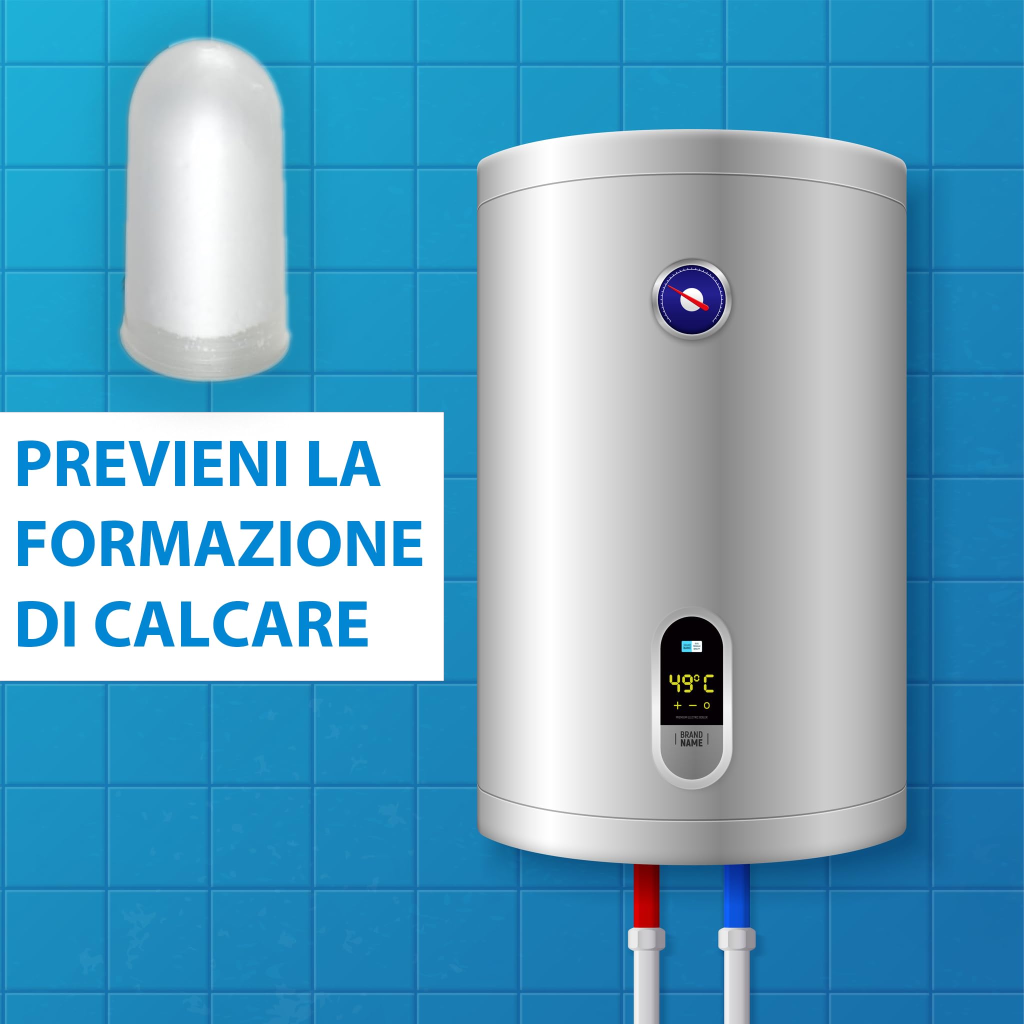 Cartucce Polifosfati per Caldaia Ricarica Universale da 12 Pastiglie di Polvere Concentrata per Filtrazione Acqua - Filtro Anticalcare e Anticorrosivo