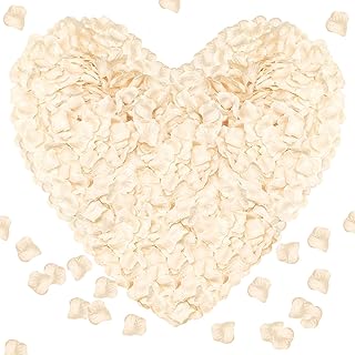 1000Pieces Rose Petals, Artificial Flower Petals Fake Rose Petals for Romantic Night,Wedding,Proposal Anniversary Flower Decorations (Champagne)