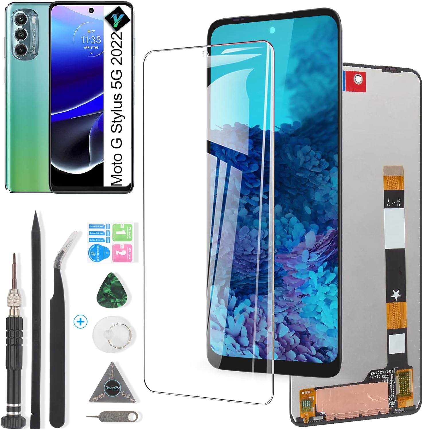 Screen for Motorola Moto G Stylus 5G 2022 Screen Replacement for Motorola G Stylus 5G 2022 XT2215 XT2215-1 XT2215DL LCD Display Touch Screen Digitizer Assembly Replacement with Kit
