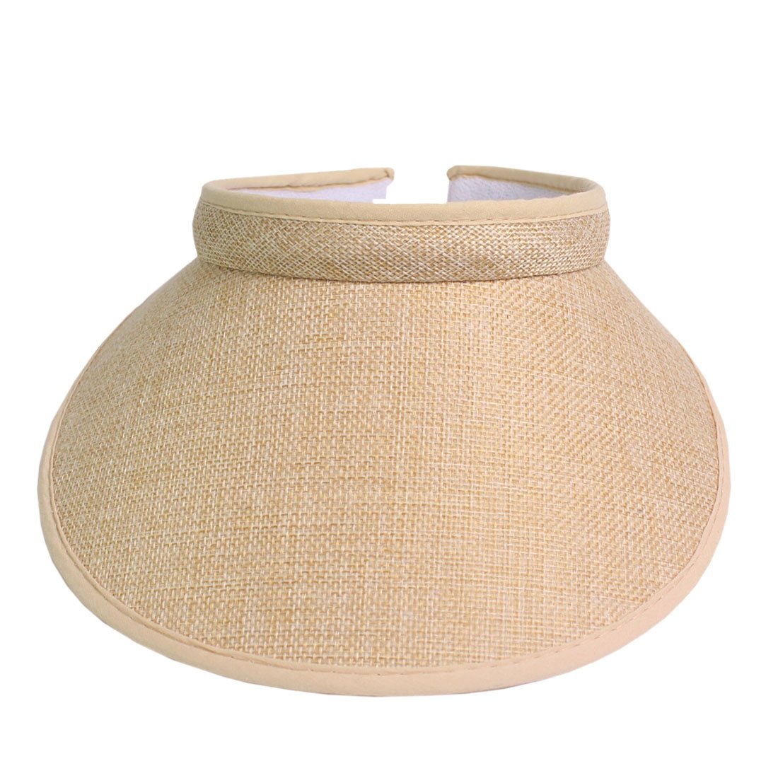 Acvip Women's Beige Cotton Linen Visor Sun Hat Headband (Beige)