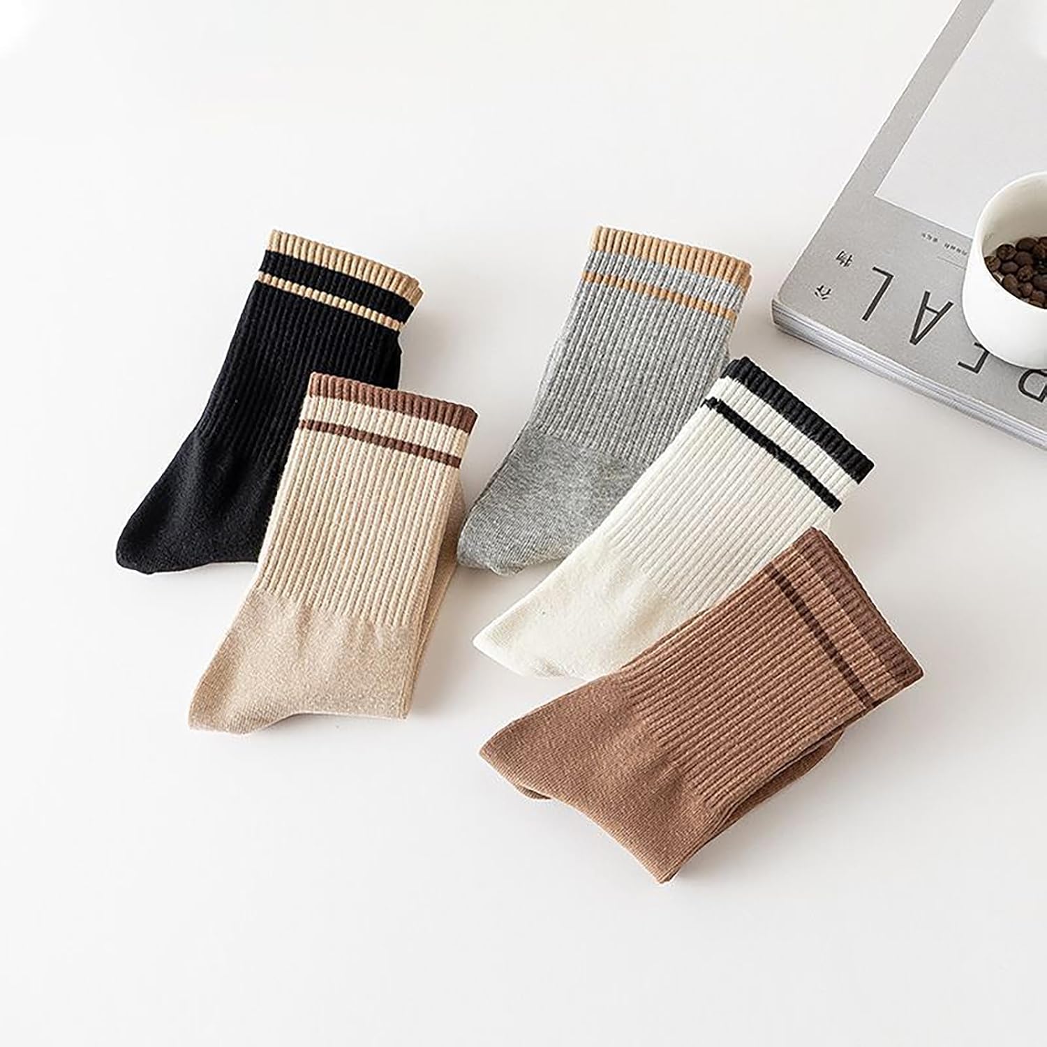 YYaaloa Women Above Ankle Crew Socks Soft Cotton Heart style Casual Calf Workout Socks