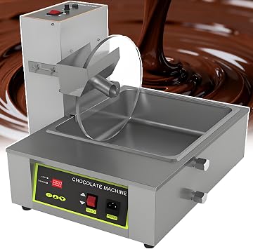 Professional Chocolate Tempering Machine with Advanced Dual Control & Auto-Mixing - Melting Furnace for Perfect Chocolate Preparation & Mixing 8KG
