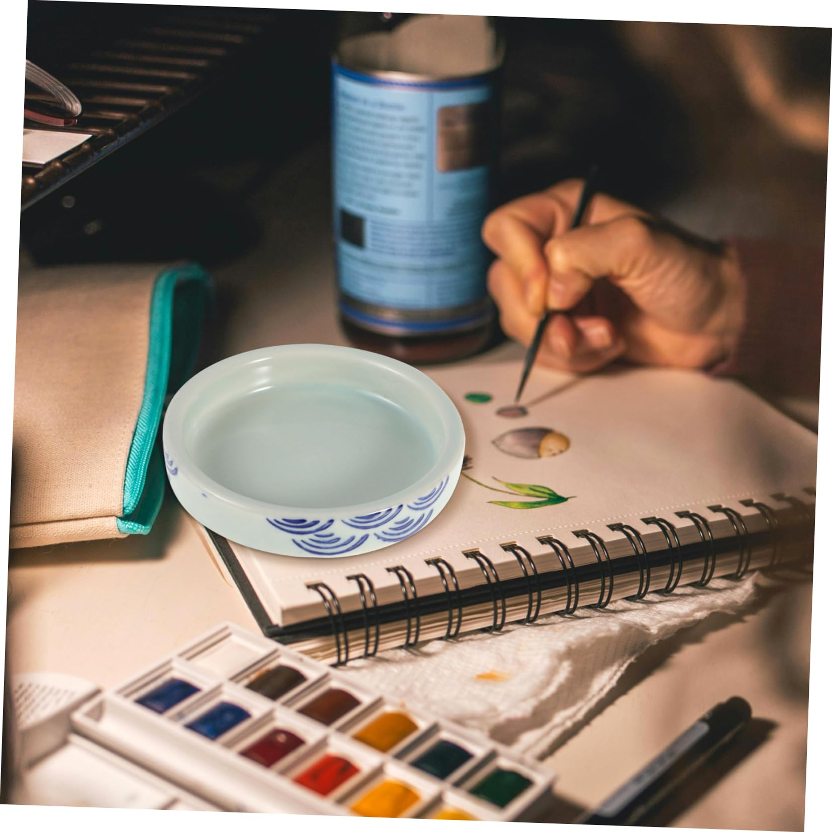 Palette Céramique Empilable 5 Couches - Pour Aquarelle, Acrylique, Huile - Légère Et Portable - Idéale Artistes Ou étudiants