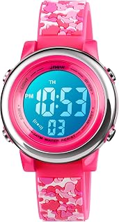 Kids Digital Sport Waterproof Watch for Girls Boys, Kid Sports Outdoor LED Electrical Watches with Luminous Alarm Stopwatch Child Wristwatch 3-12 Years