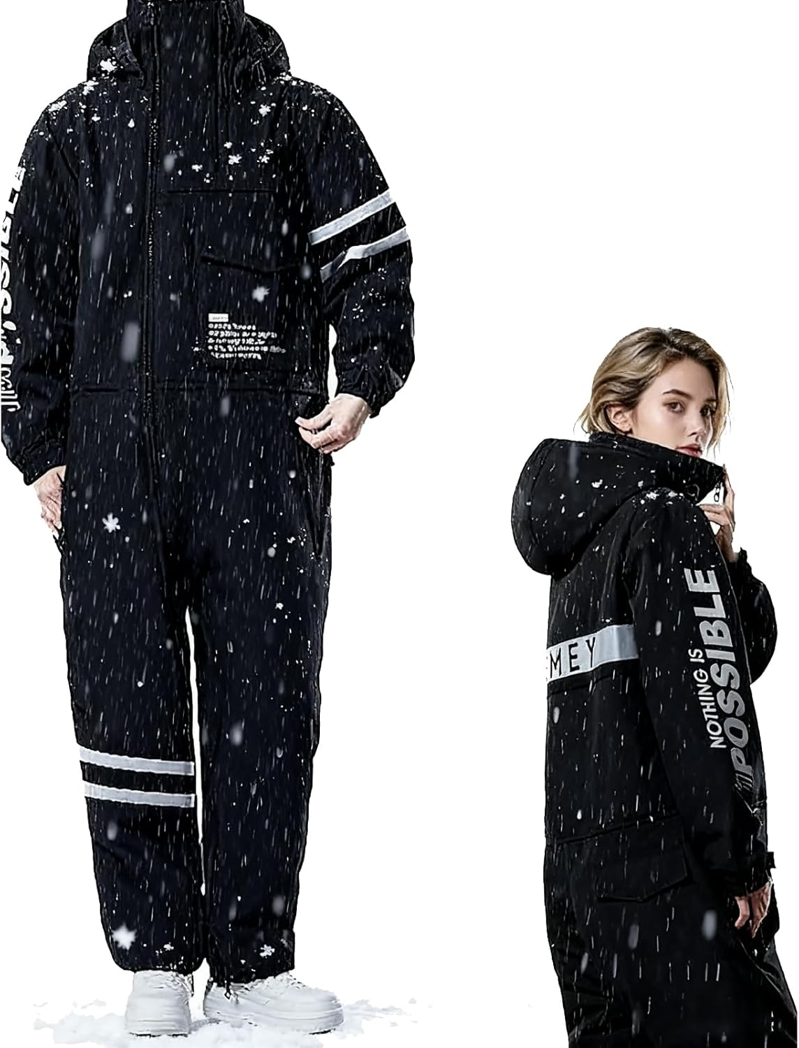 Winter Outdoor Riding Insulated Full-Body Suit, Overoles Para El Frío Para Hombre, Waterproof & Windproof Snow Suits