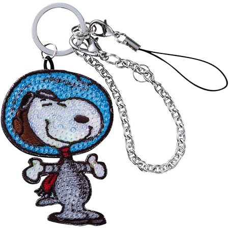Amazon ミノダ スヌーピーヴィンテージスパンコールチャーム ストラップ Astronauts S02c81 アニメ 萌えグッズ 通販