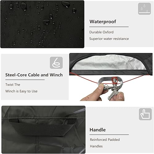 Miniatura 3 de Funda para cajas de arena octagonales, protección de cable con núcleo de acero para cajas de arena octagonales de 84 x 78 x 9 pulgadas, impermeable,