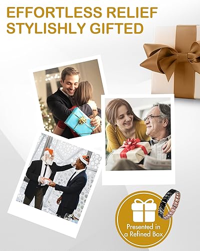 Miniatura 6 de Feraco Pulsera de cobre para hombre, pulseras de cobre 99.99% de cobre puro, regalo con herramienta de tamaño ajustable, joyería de terapia de campo