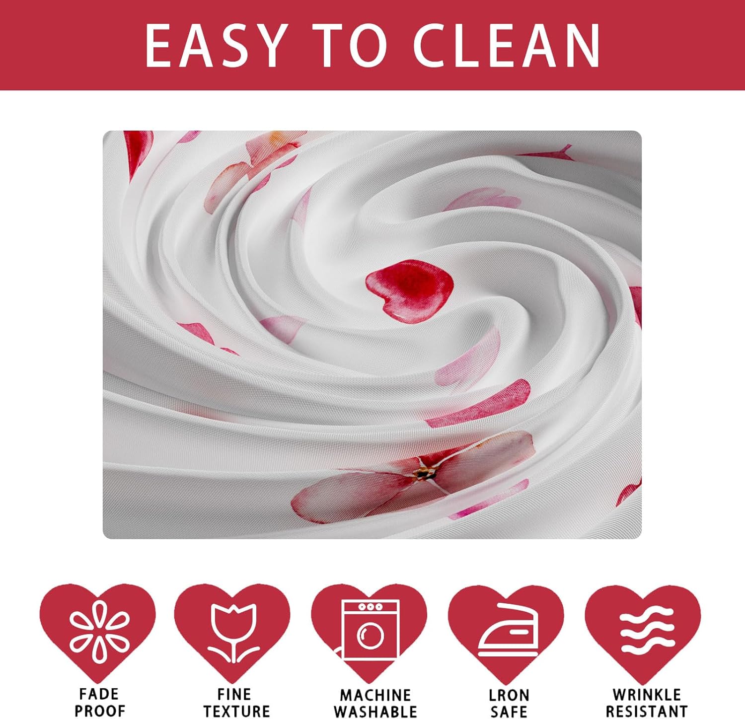 XCHI Love Hearts Roses Flowers Gnomes Valentine's Day Tablecloth Rectangle Table Cloth Washable Table Covers for Indoor Dining Home Party Decorations 60x120 Inch