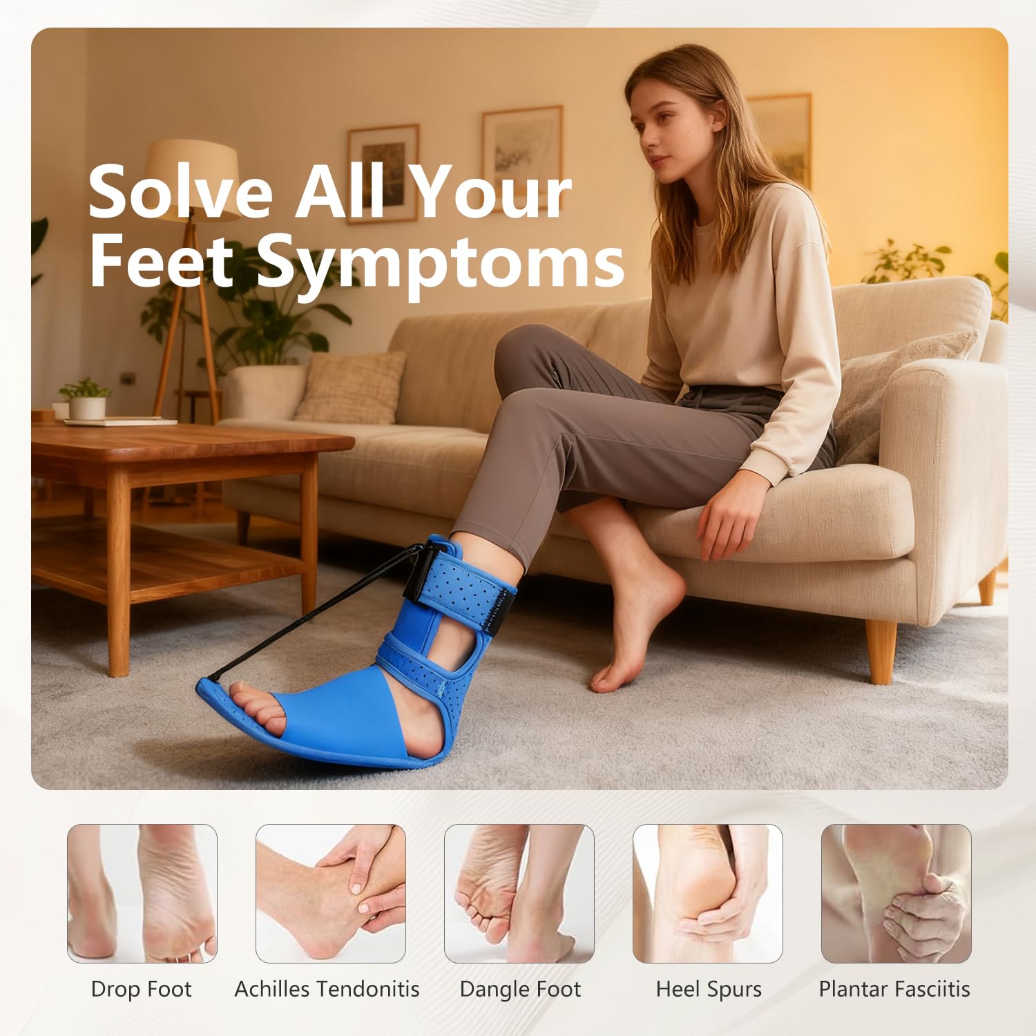 COFIT Upgraded Plantar Fasciitis Night Splint & Relief Brace - Adjustable Straps for Heel Support, Suitable for Day & Night Use - Image 4