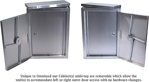 Miniatura 4 de Omnimed 181651 Armario narcótico de doble puerta con 2 estantes, 8"profundo