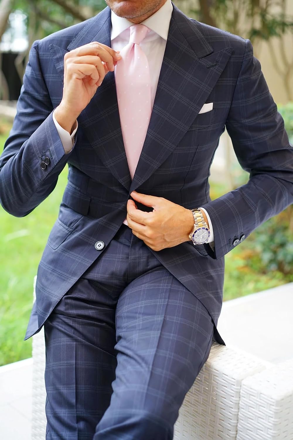OTAA Polka Dots Necktie Casual Ties for Men - Perfect Neck Tie for Groomsmen Wedding Ties or Formal Occasions