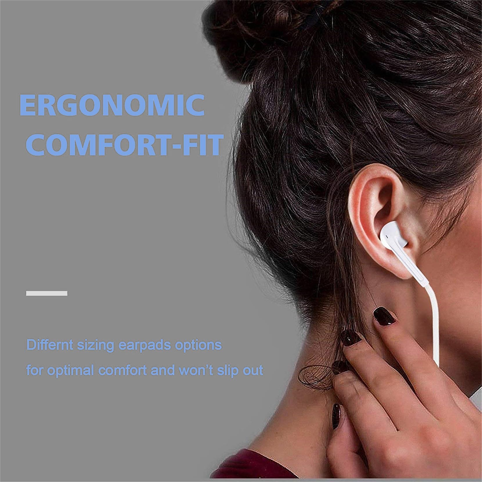 2 Pack-USB C Headphones for iPhone 15/16, Type C Earbuds Wired Earbuds with Microphone & Remote Control Noise Cancelling Earphones, Compatible with iPhone 15/16 Pro Max, iPad Pro, Most USB C Jack