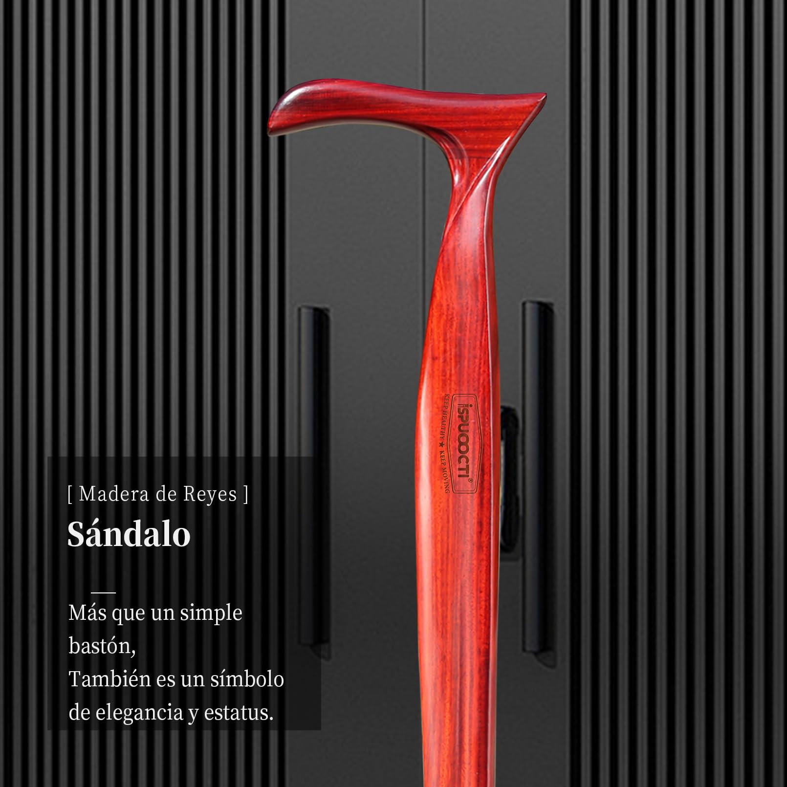 Bastón de madera para hombre y mujer – Madera maciza natural 3 pies de goma resistente con bolsa de viaje – Bastones ergonómicos para personas mayores unisex