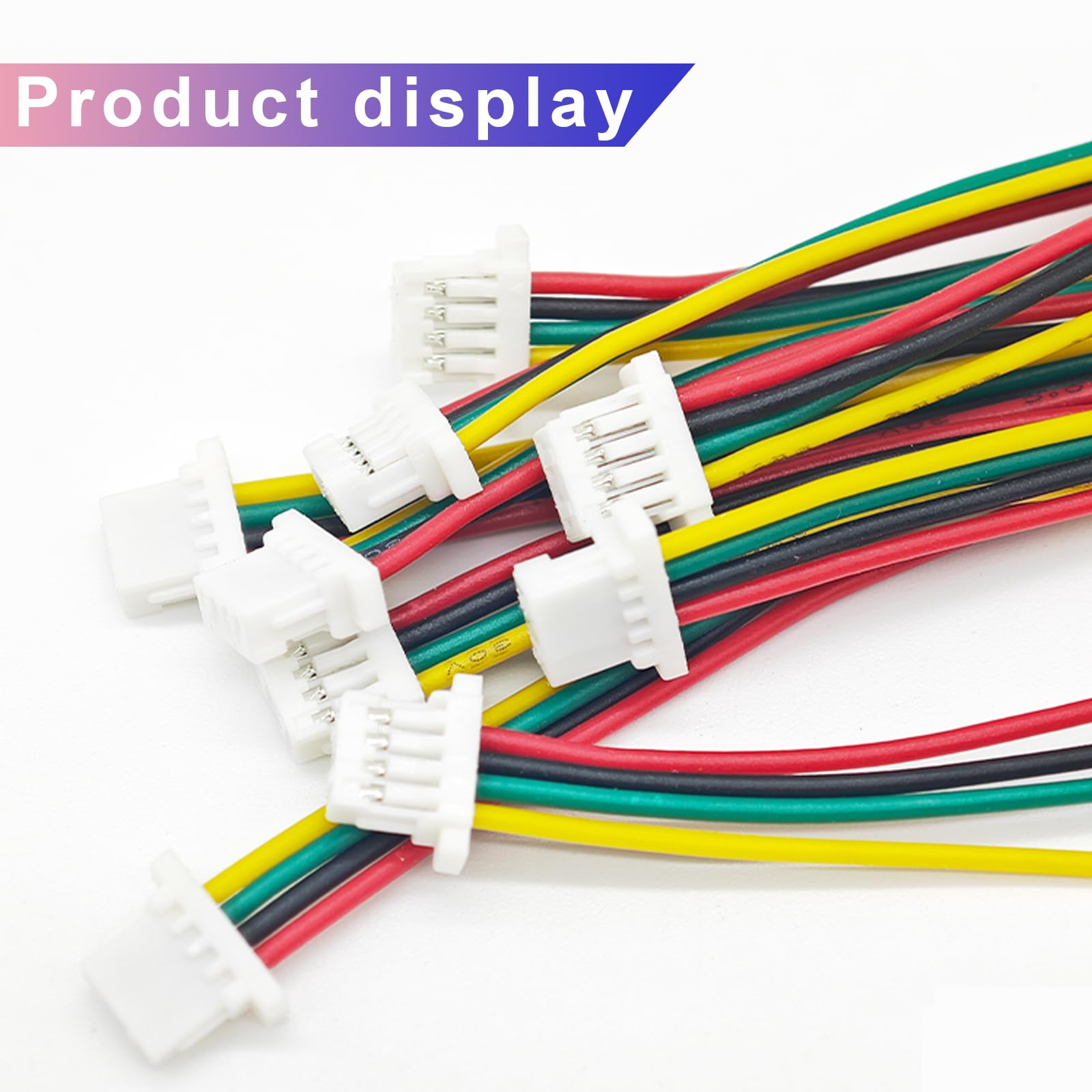 JST SH - Kit di connettori da 1,0 mm, 3/4/5/6/7/8/9/10/12 pin, adattatore JST (totale 140 connettori sh1.0) per controller di volo FPV Drone, con cavi pre-crimpati 28AWG (150 mm/5,9 pollici)